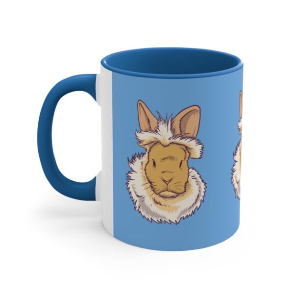 Blue rabbit accent mug